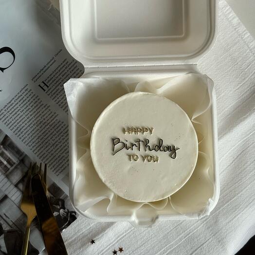 Бенто-торт happy birthday (красный бархат с вишней)