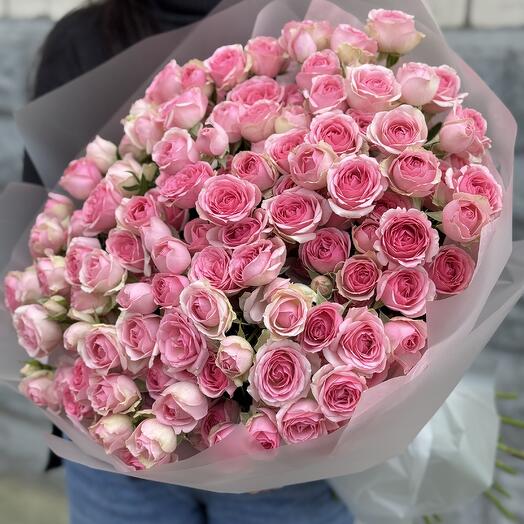 Кустовая роза 25 шт