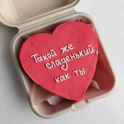 Бенто-торт "Сердце" для любимой, любимого, девушки, парня, мужа, жены, супруга, супруги