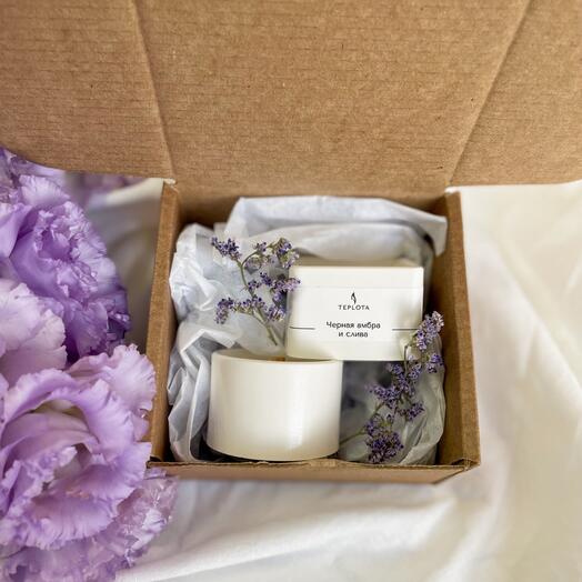 Свечи в гипсе ручной работы набор