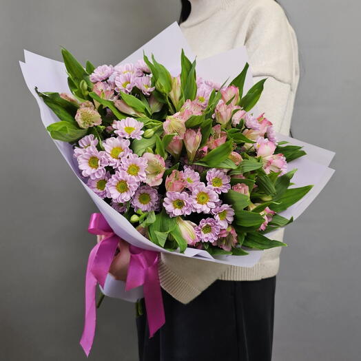 Сантини с альстромерией букет les fleur(В0008)