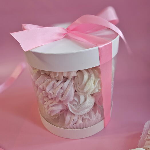 Зефир ручной работы ассорти в прозрачной тубе