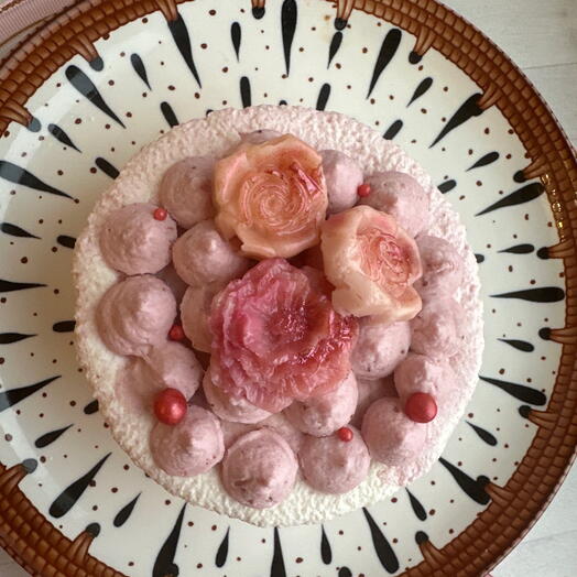 Бенто торт макаронс Цветы для любимой