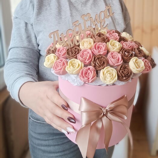 Шоколадные розы "для любимой мамы "
