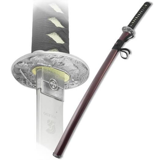 Катана "Амида", самурайский меч, коричневые ножны