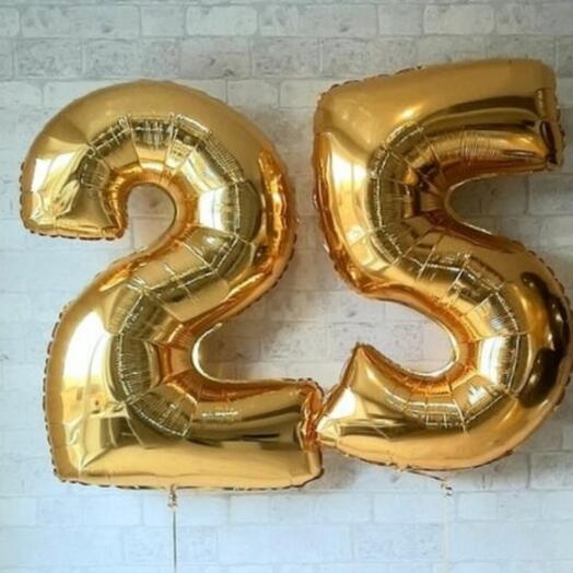 Шары на 25 лет золото