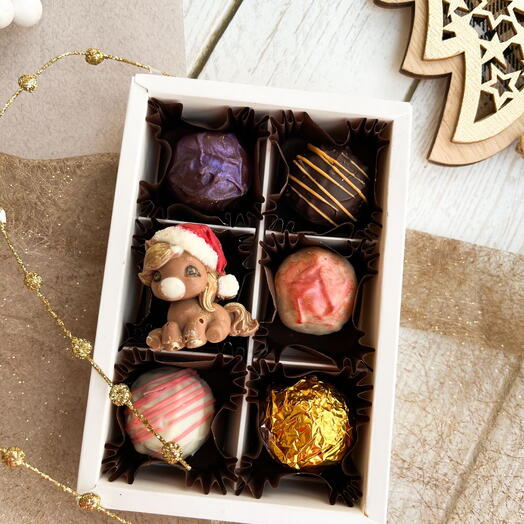 Набор сырных трюфелей +шоколадная фигурка символ года