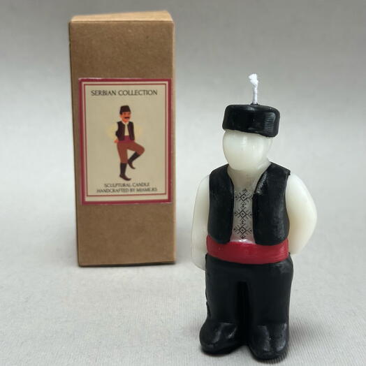 Serbian Folk Man Candle