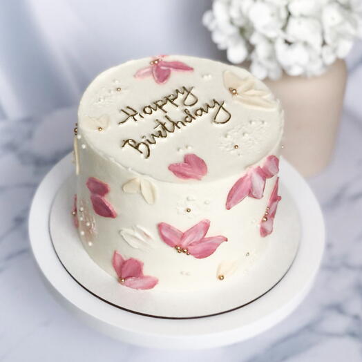 Торт с цветами /happy birthday/день рождения/ днём рождения/с мамками