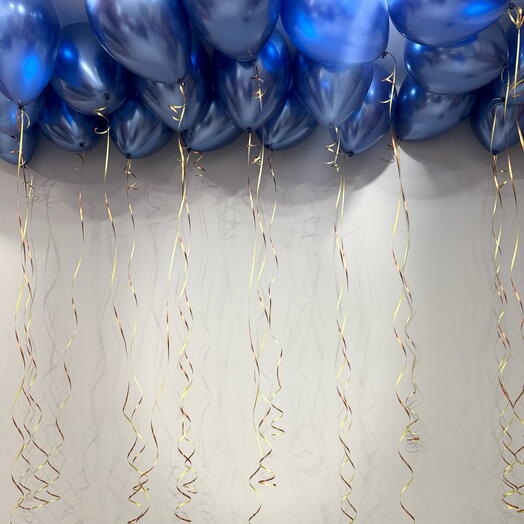 Шары хром синий