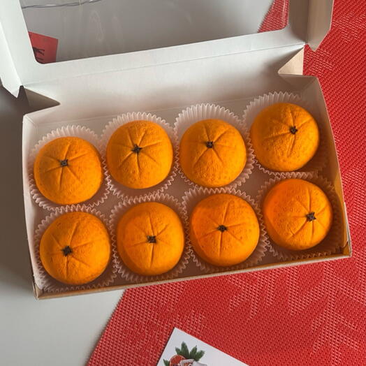 Зефир ручной работы на Новый год набор мандарины подарок