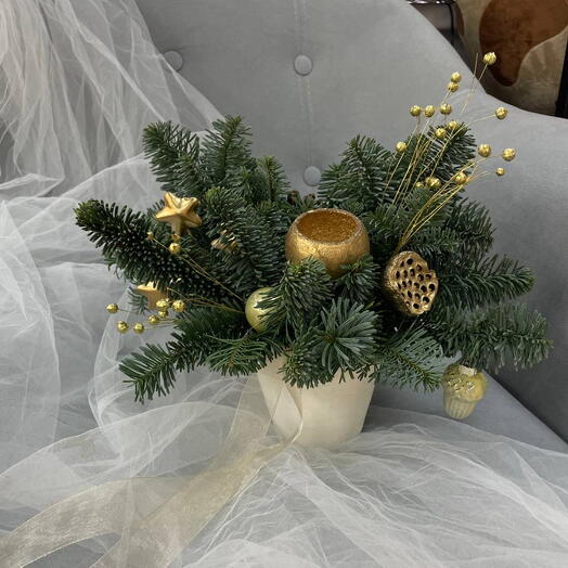 Новогодняя композиция из нобилиса