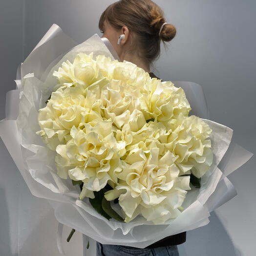 Французские розы белые 9