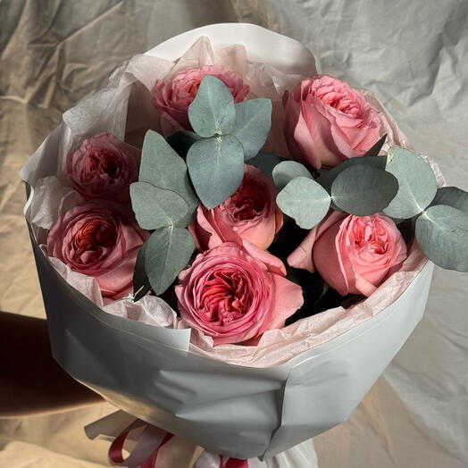 Букет из пионовидных роз Pink Expression М