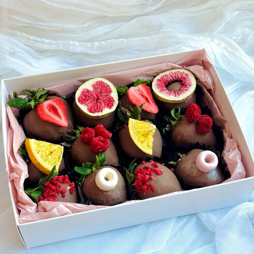 Клубника в шоколаде «Фруктовый микс» 12 шт♥️