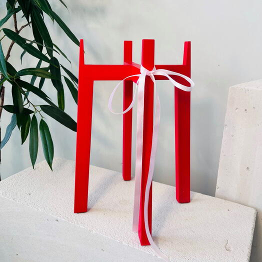 Подставка для цветов (красная)