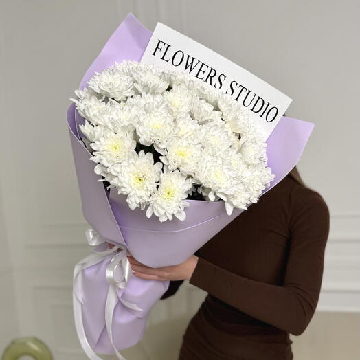 🔥Букет 9 хризантем в оформлении