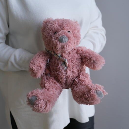 Игрушка мягконабивная "Мишка розовый с бантиком", 22 см