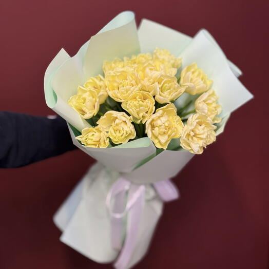 Солнечные пионовидные тюльпаны 21