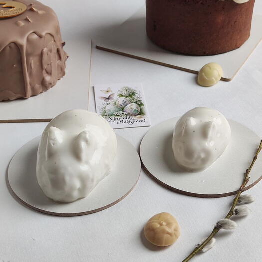 Муссовый Пасхальный кролик без сахара 2шт