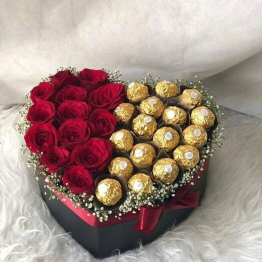 Flowers with Ferrero Rocher
