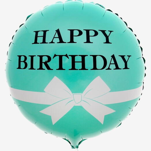 Воздушный шар фольгированный 18" «HBD бант»
