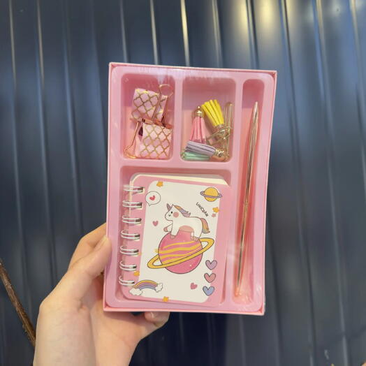 Набор с блокнотом и ручкой Единорог