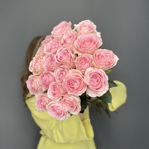 21 нежно розовая роза под ленту💝