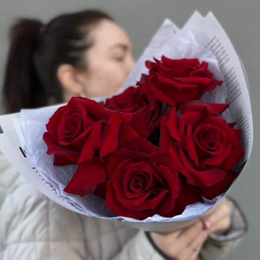 Букет из 5 французских роз