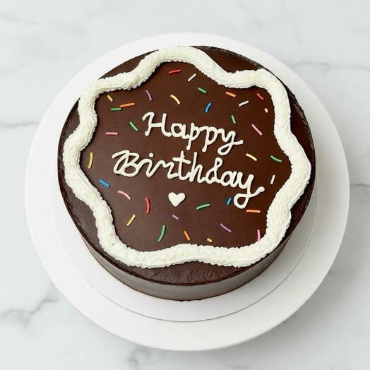 Торт на день рождения Happy birthday парню,девушке,коричневый торт