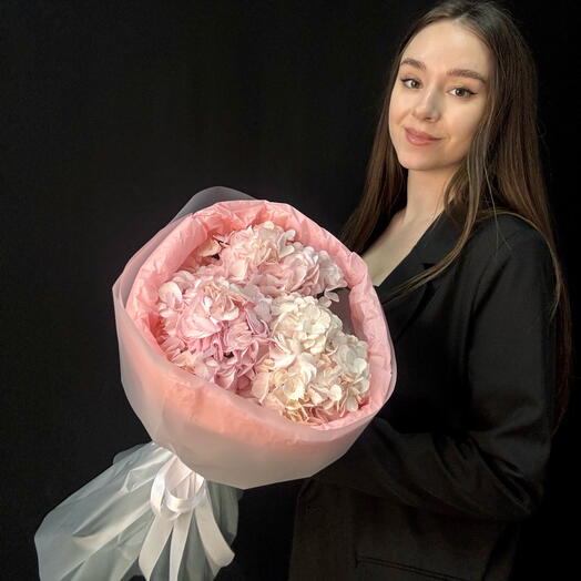 Букет из розовых гортензий (мб 334)