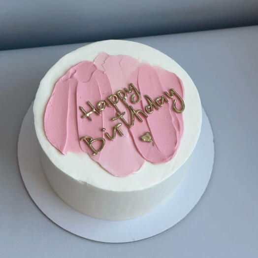 Бенто-торт «happy birthday» в розовом