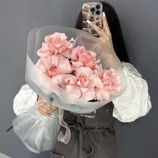 МОНОБУКЕТ 💖 из Французской розы 🥐🥐🥐