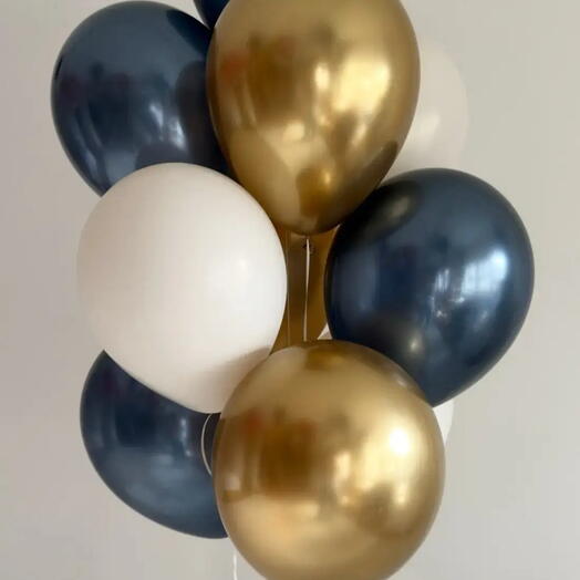 Фонтан из 10 шаров для мужчины, брату, коллеге🎈 Стильные гелиевые шары в мужских тонах с доставкой