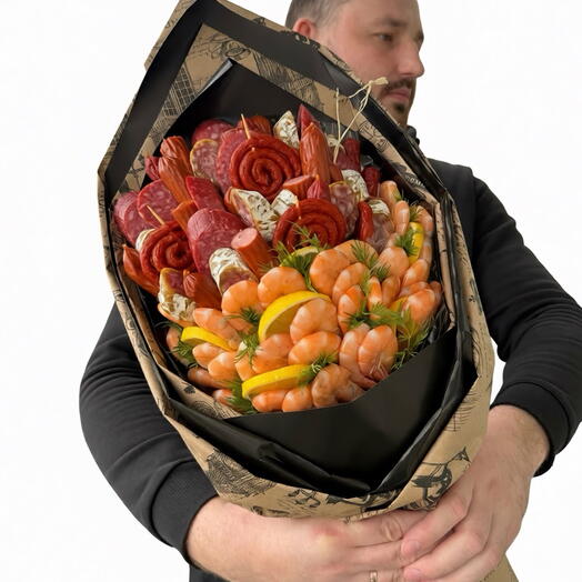 Креветки и мясные закуски