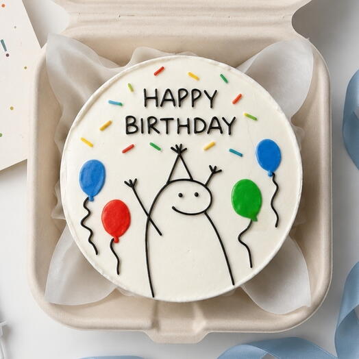 Бенто-торт на день рождения "happy birthday" подруге/ другу/ сестре/ брату/ коллеге