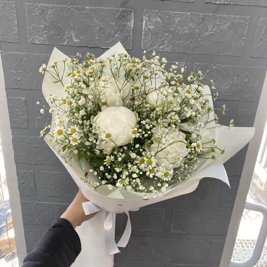 Пионы в сердце у любимой 🤩