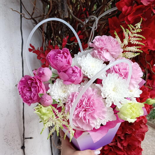 Нежная композиция с диантусами 🌸💗