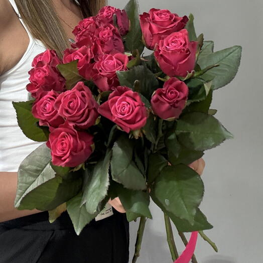 Малиновые розы под ленту 🌹
