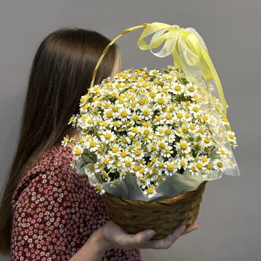 Ромашки в корзинке