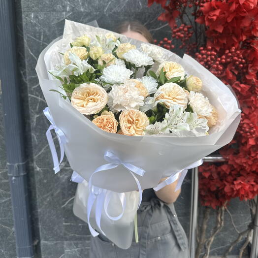 Милый букет с бантиками