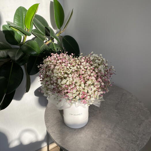 Композиция бело-розовых гипсофил 🌸