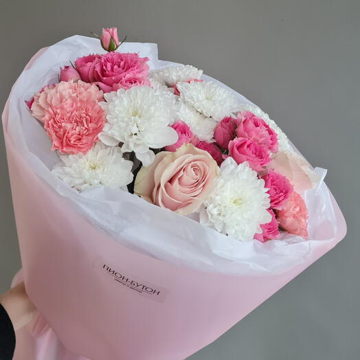 Сборный букет с розами 🌺 ХИТ продаж