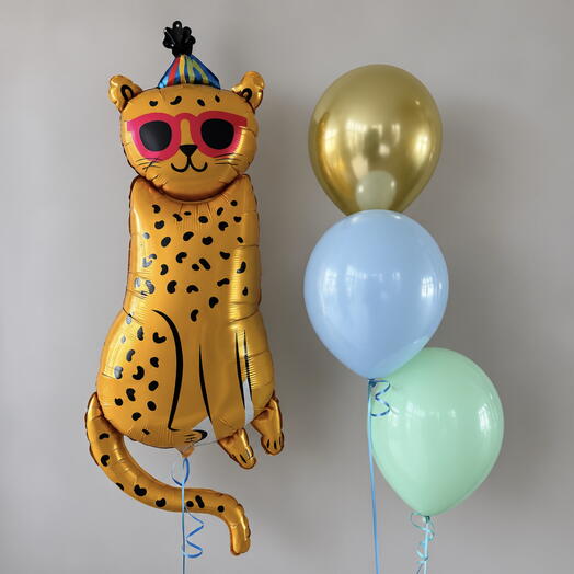 🐆 Набор воздушных шаров «Леопард на вечеринке»