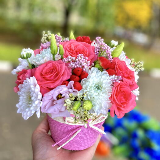 Композиция в корзиночке