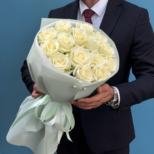 Белые розы «Зефирное настроение» ♥️😍