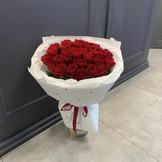 Букет красных роз 31 шт🌹