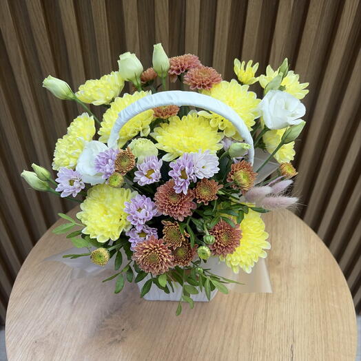 ЦВЕТЫ в корзине осенью 💐