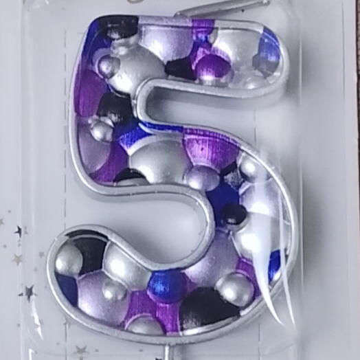 Свеча для торта цифра " 5 "