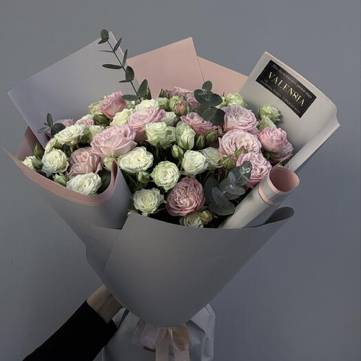 Bush roses with greenery